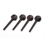 4pcs bois d'bne violoncelle chevilles accordage accessoires pas de trou instruments de musique pices ...