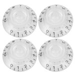 4pcs bouton de contr�le de tonalit� transparent cloche volume instruments de musique accessoires pourguitare ...