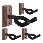 4pcs guitar wall mount, guitar hook, walnut u - shaped guitar hanger wall mount stand for acoustic