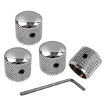 4pcs volume mtal tone dome tone guitare speed control boutons avec vis pour fender strat telecaster