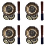 4x ensemble de chantants tibtains avec nouveau coussin stroker  double extrmit pour la mditation, ...