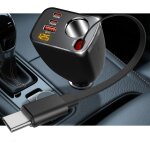 5 en 1 chargeur allume cigare voiture, pd 30w cble rtractable, 12v / 24v adaptateur prise allume cigare ...