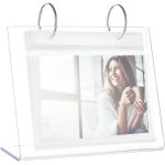 5  album photo acrylique transparent vertical flip album petite table familiale flip album 17 pages 34 ...
