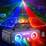 5 in 1jeux de lumiere dj, 3d rgb lumiere disco, lumiere soiree avec tlcommande, lumires de dj actives ...