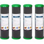 5 microns 10 pouces filtre a eau en charbon actif de coquille de noix de coco, cto, 4 packs, compatible ...
