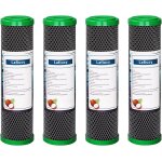 5 microns 10 pouces filtre � eau en charbon actif de coquille de noix de coco, cto, 4 packs, compatible ...