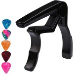 5 pack capos pour guitare electrique acoustique basse ukull (noir)