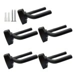 5 pack noir guitar hanger de bti de mur d'affichage de support avec les vis s'adapte guitares