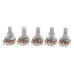 5 pcs guitare potentiom�tre m�tal long molet� split shaft audio potentiom�tres guitares accessoires