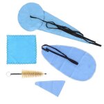 5 pcs saxophone nettoyage ecouvillon chiffon embout buccal brosse nettoyage kit de soins set