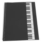 50 pages notation musicale personnel carnet musique manuscrit papier a lettres (piano noir)