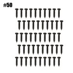 50pcs vis de montage chromes pour guitares mcaniques chevilles accordant tuners (noir)