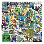 50x nouveau minecraft creeper comportement hostile donjons skateboard guitare stickers