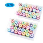 52 tampons alphanumriques, tampons a encre, tampons, tampons alphabet autocollants, tampons jouets, ...
