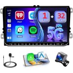 5g wifi 1 + 32gb android 15 autoradio wireless carplay pour vw golf 5 golf 6 polo skoda caddy gps, 9'' ...