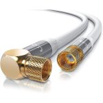 5m câble d'antenne satellite coaxial tv mâle à mâle, connecteur f vers f coudé 90, plaqués or, 135 db ... 5m câble d'antenne satellite coaxial tv mâle à mâle, connecteur f vers f coudé 90, plaqués or, 135 db ...