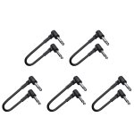 5pcs pedal cable musical instruments patch cord 15cm electric guitar effect wire for music lovers p