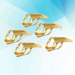 5pcs pi�ces de guitare guitar finger pick plectres slide acier inoxydable pour banjo ukulele (dor�)