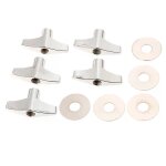 5pcs supports de tambour en m�tal wingnut drum cymbal rack wing nut avec rondelles