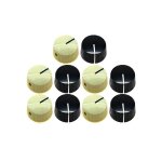 5x ivoire + 5x noir vintage style barillet bouton guitare ampli amplificateur boutons pour pièces de ... 5x ivoire + 5x noir vintage style barillet bouton guitare ampli amplificateur boutons pour pièces de ...