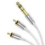 6, 35mm à 2 rca 5m, 6, 35mm mâle trs à 2 rca mâle adaptateur audio stéréo, câble plaqué or coquille compatible ... 6, 35mm à 2 rca 5m, 6, 35mm mâle trs à 2 rca mâle adaptateur audio stéréo, câble plaqué or coquille compatible ...