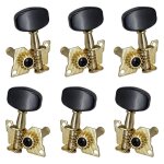 6 pc chevilles daccordage de guitare droite gauche ttes de machine ouvertes bouton carr or acoustique ...