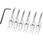 Chevalets de cordes de pont de guitare pour tremolo bridges accessoires d'instrument de musique 6 pcs ...