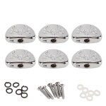 6 pcs guitare accordeur machine head boutons remplacement mtal grand demi - cercle electrique en bois ...