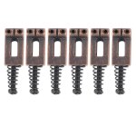 6 pcs guitare electrique chevalet selle alliage de zinc corde accordage vis selle accessoire barb