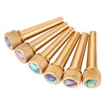 6 pcs en laiton amp; abalone pins bridge pin set pour acoustique folk guitare guitares accessoires