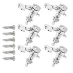 6 pcs verrouillage guitare corde accordage peg métal electrique scellé tête d'accordeur clé set kit silver6 ... 6 pcs verrouillage guitare corde accordage peg métal electrique scellé tête d'accordeur clé set kit silver6 ...