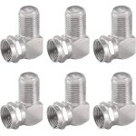 6 pièces adaptateur satellite coudé à 90, adaptateurs coudé f femelle à mâle, adaptateur coaxial rg6 ... 6 pièces adaptateur satellite coudé à 90, adaptateurs coudé f femelle à mâle, adaptateur coaxial rg6 ...