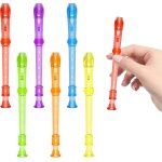 6 pi�ces mini translucide soprano fl�te a bec plastique 6 trous soprano descant fl�te musicale fl�te ...