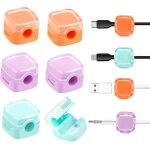 6 pices organisateur de cble magntique, clips cable auto - adhsifs, cable management bureau, accroche ...