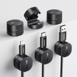 6 pièces organisateur de câble magnétique clips de câbles autocollants utilisation d'une seule main, ... 6 pièces organisateur de câble magnétique clips de câbles autocollants utilisation d'une seule main, ...