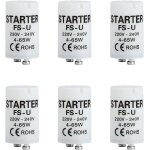 6 pièces starter neon, starter tubes fluorescents 4 - 65w 220 - 240v, universel pour tubes fluorescents ... 6 pièces starter neon, starter tubes fluorescents 4 - 65w 220 - 240v, universel pour tubes fluorescents ...