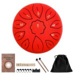 6 pouces 8 / 11tune acier tongue drum ensemble handpan pad rservoir avec pilon sac de transport percussions ...
