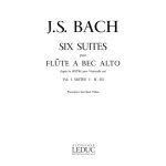 Johann sebastian bach : 6 suites vol. 1 no. 1 - 3 flute a bec alto - recueil avec parties séparées flûte ... Johann sebastian bach : 6 suites vol. 1 no. 1 - 3 flute a bec alto - recueil avec parties séparées flûte ...
