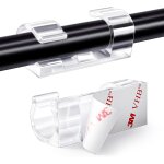 60pcs clips de cble, clips de cble auto - adhsifs solides, support mural de gestion de cble adhsif, ...