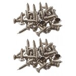 60pcs vis pickguard pour strat / tele guitare electrique basse argent