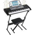 61 kit piano a clavier piano electrique, clavier de piano numrique pour dbutants enfant, 500 sons et ...