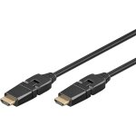 61283 cble hdmi a 360 haute vitesse avec ethernet / hdmi mle 360 type a / connecteur hdmi rotatif / ...