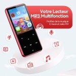 64go mp3 bluetooth avec haut - parleur, 2. 4  grand ecran lecteur mp3 en m�tal qualit� sonore hifi audio ...