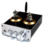 6j5 pr�ampli �lectronique de tonalit� de tube bluetooth 4. 2 amplificateur de puissance, argent