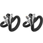 6m manchon de cache câble, 13 - 22mm réglable gaine câble tressée, extensible gaine range cable informatique, ... 6m manchon de cache câble, 13 - 22mm réglable gaine câble tressée, extensible gaine range cable informatique, ...