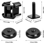 6pcs adaptateur griffe camra triple hot shoe mount hot shoe mount 1 / 4  - 20 adaptateur support sabot ...