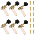 6pcs guitare corde bouton or colonne en acier unique trou folk instrument accordage chevilles