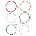 6pcs guitare corde instrument de musique accessoire guitare acoustique corde remplacement outil de changement ...