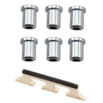 6pcs guitare corde thru corps ferrules bushing + 5 cordes banjo rosewood bridge 6pcs guitare corde thru corps ferrules bushing + 5 cordes banjo rosewood bridge