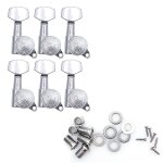 6pcs / set guitare string tuning pegs verrouillage accordeurs cls machine heads chrome